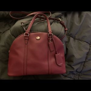 Coach peyton saffiano leather cora domed satchel